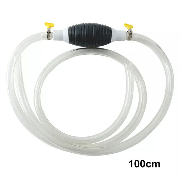 Car Manual Hand Water Oil Liquid Petrol Fuel Transfer Pump Siphon-Pipe Hose tool