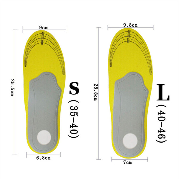 1/2Pairs Men/Women Shoe Insoles Arch Support Pain Relief Orthopedic Inner Sole