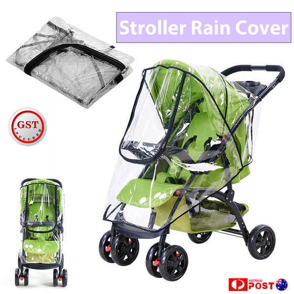 Universal Rain Cover Pushchair Stroller Baby Buggy Wind Shield Pram Clear Window