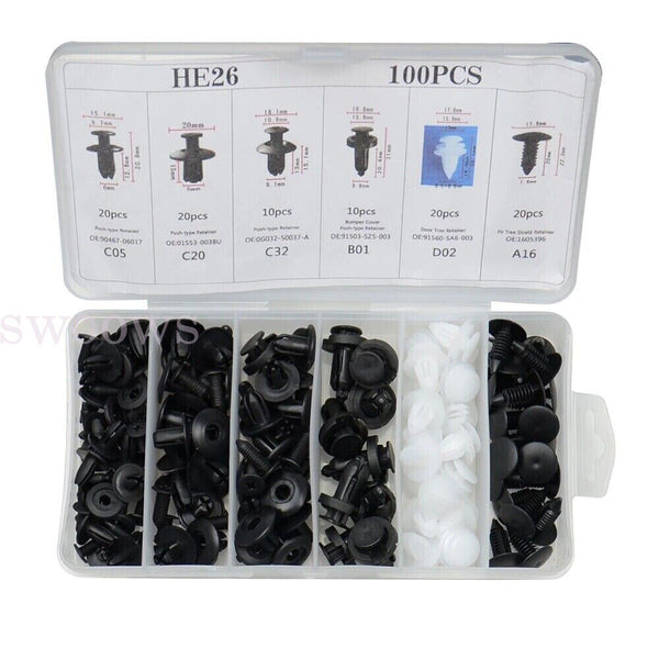 Quick and Easy Installation 100pcs Car Buckle Set Suitable for All Vehicles NEW