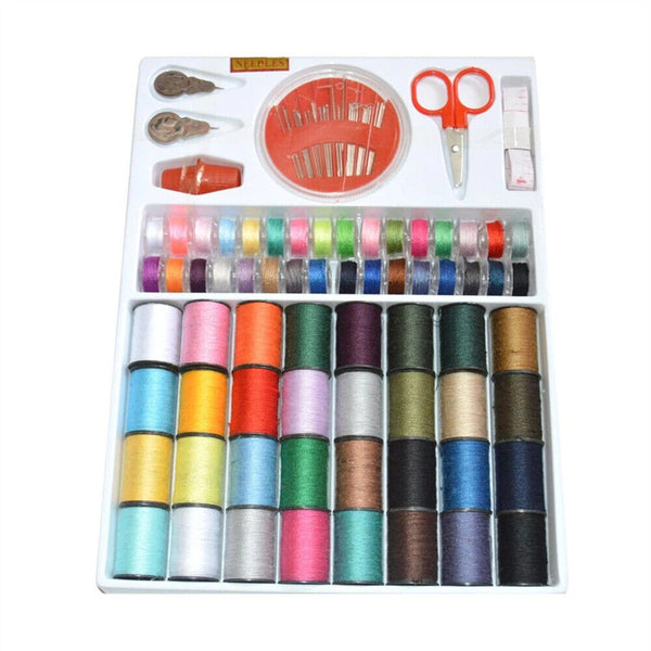 64Rolls Sewing Machine Line thread Spool Set Bobbin Cotton Reel Needle Tape Kit