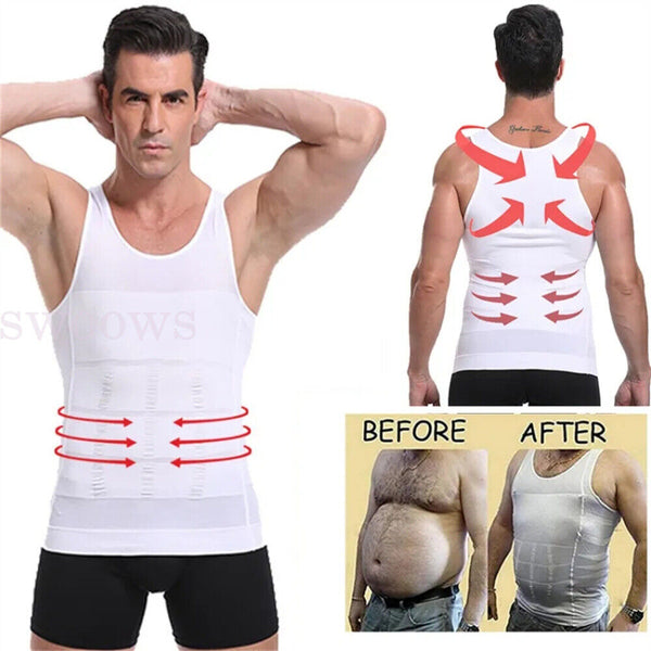 Men Sweat Body Shapers Vest Waist Trainer Slimming Corset Shapewear