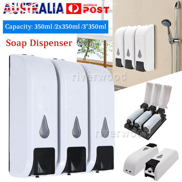 Bathroom Shower Lotion Liquid Shampoo Hand Sanitizer Soap Dispenser Wall Mounted