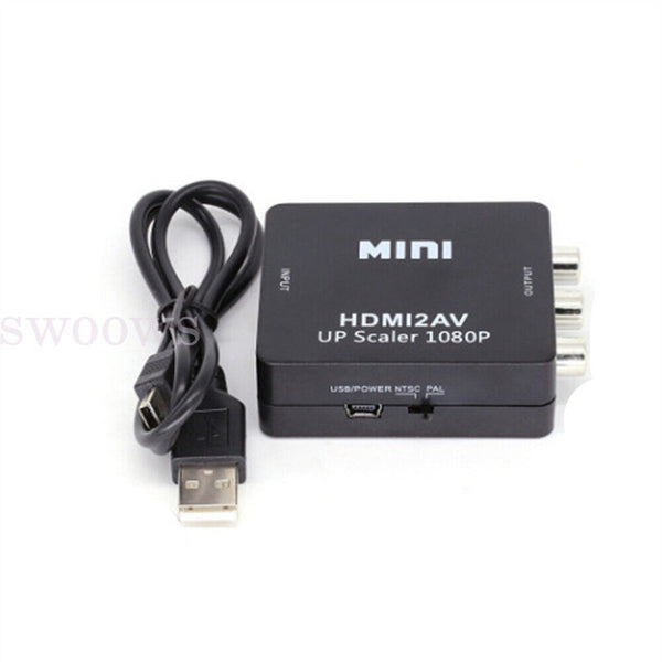 HDMI to AV Converter 1080P HDMI to RCA Adapter HDMI2AV HD Video for PS2 Xbox TV