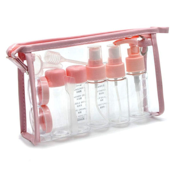 10Pcs Travel Makeup Bottles Pump Spray Bottle Plastic Face Cream Pot Container