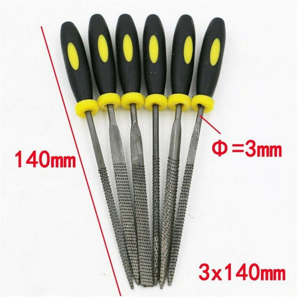 6PC Needle File Set Files For Metal Glass Stone Jewelry Wood Carving Craft Lot