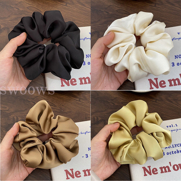 1/4pcX Large Scrunchies Hair Bands Bobbles Elastic Holder Girls Women Ponytail