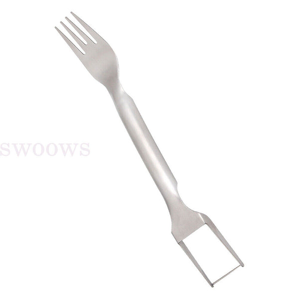 1-2 Watermelon Slicer Cutter, 2-in-1 Fork Stainless Steel Fruit Cutting Artifact