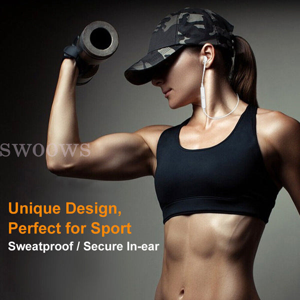 Sweatproof Wireless Bluetooth Earphones Headphones Sport Gym For iPhone iPad