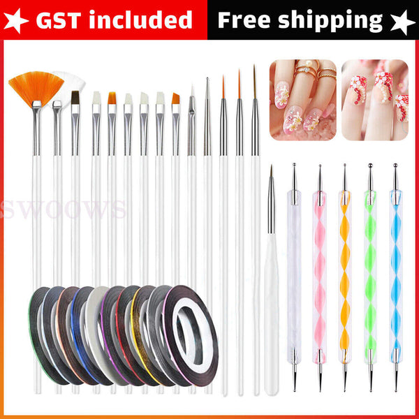 38PCS Nail Art Brushes Dotting Pen Polish Tool Design Set Brush Painting Drawing