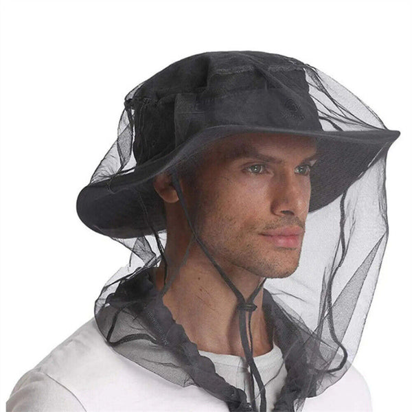 1-5X Mosquito Head Net Insect Mesh Hat Bee Bug Mozzie Protector Outdoor Fishing