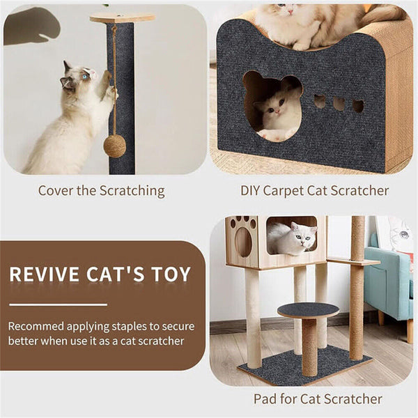 Self-adhesive Carpet Mat For Cat Wall Furniture Step Cat Scratching Post Cover