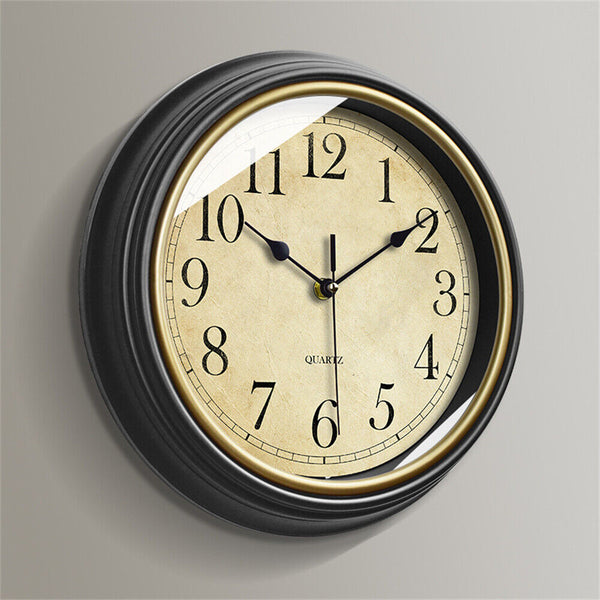 Wall Clock 30cm Quartz Round Wall Clock Silent Non-Ticking Home Office Decor AU