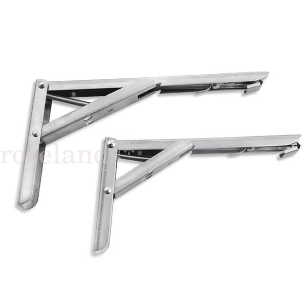 up4x Stainless Steel Folding Table Bracket 14inch Shelf Bench Load Heavy Duty AU