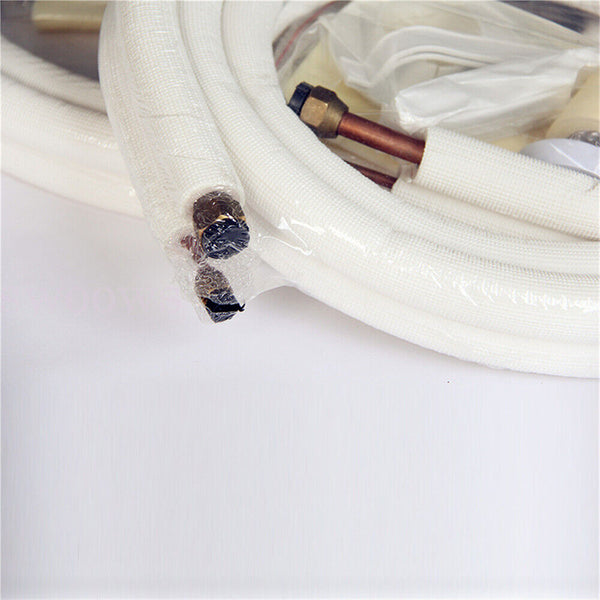 1/4'' 3/8'' Insulated Pipe Air Conditioner Fitting Twin Pair Coil Tube 3M 5M AU