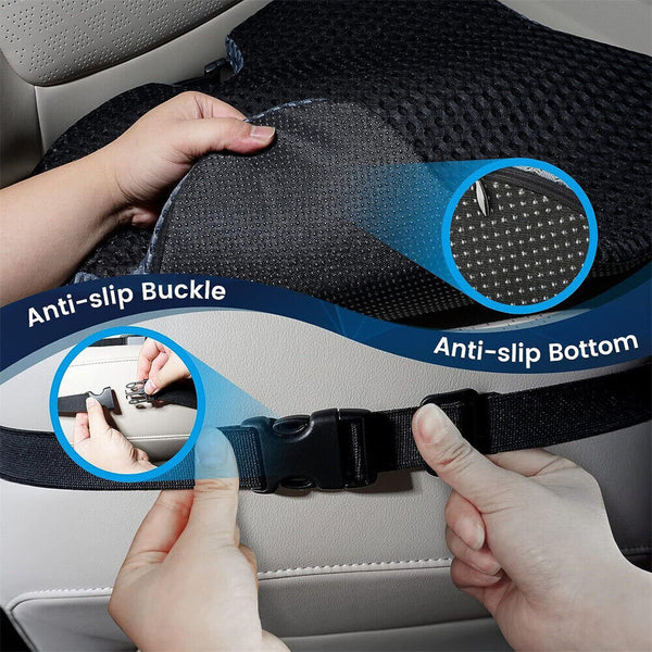 Universal Memory Foam Car Seat Cushion Driver Breathable Wedge Thicken Pad Mat