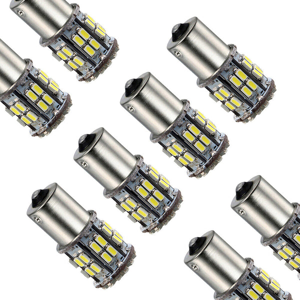 UP50x BA15S 50 SMD LED - BRIGHT WHITE 1156 Brake Reverse Light Bulb Globe Lamp +