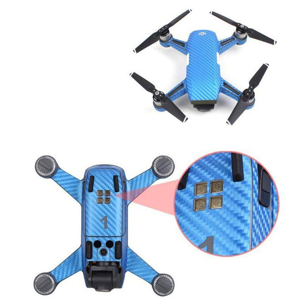 AU Waterproof Carbon Fiber Skin Cover Sticker Parts for Drone DJI Spark Stickers