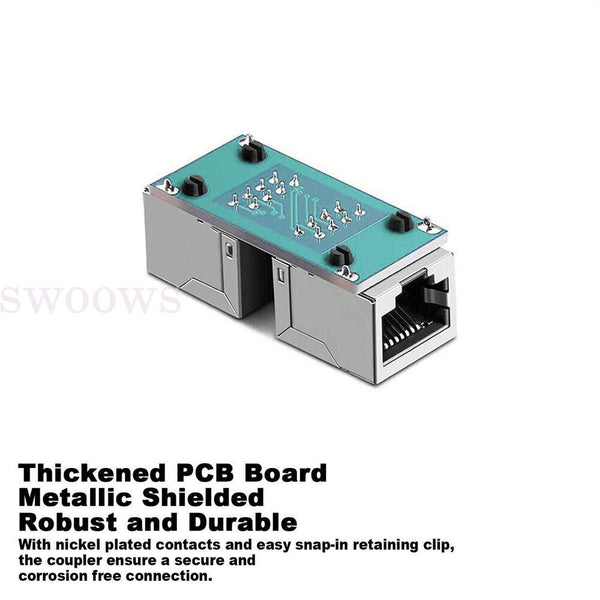 RJ45 Coupler Cat5e/6/7 Ethernet Cable Extender Joiner LAN Connector Adapter