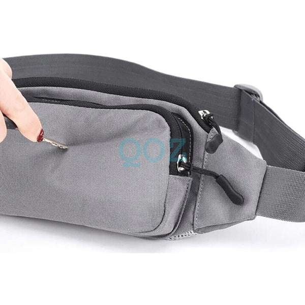 Unisex Handy Waist Belt Climbing Hiking Sport Bum Bag Fanny Pack Zip Pouch Large