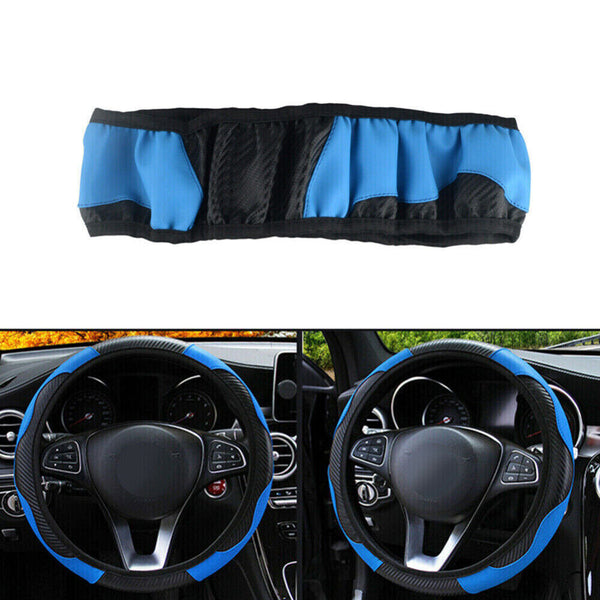 Car Steering Wheel Cover Leather Breathable Anti-slip Protector Universal 38cm