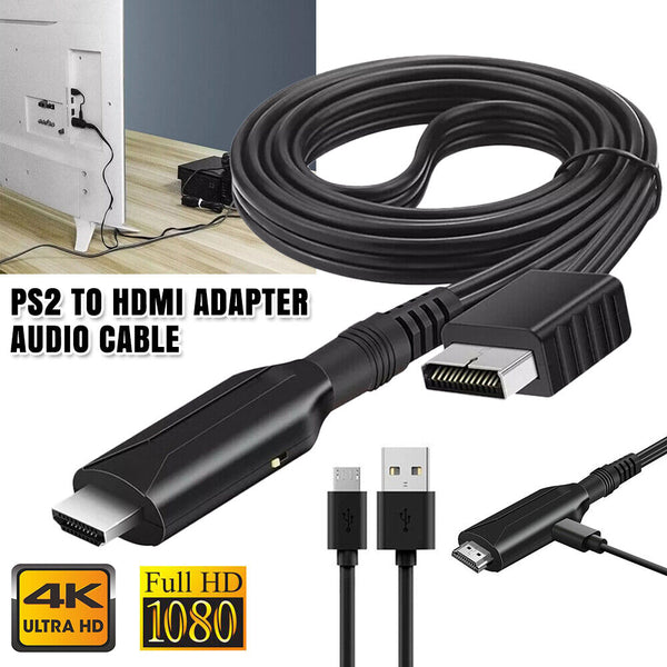 PS2 to HDMI Adapter PS2 to HDMI Cable Audio Video Converter HDMI Cable