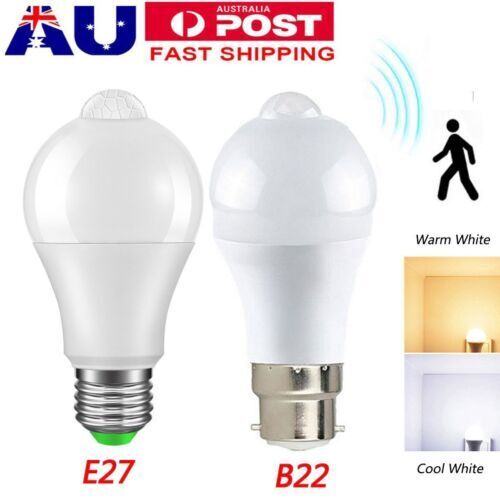 1-10X LED PIR Motion Sensor Light Bulbs B22 12W Smart Detector Globe Lamp NEW