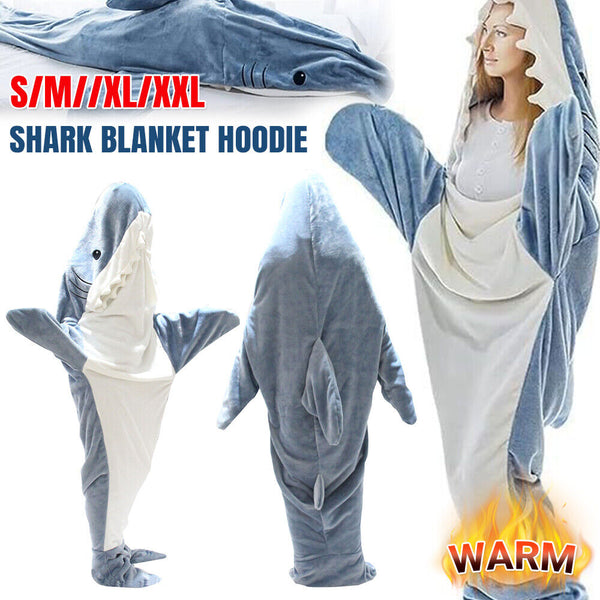 Shark Sleeping Bag S-XXL for Shark Blanket Super Soft Cozy Flannel Hoodie