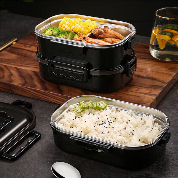 Doule-Layer Stainless Bento Box Leak-Proof Thermal Insulation Portable Lunchbox