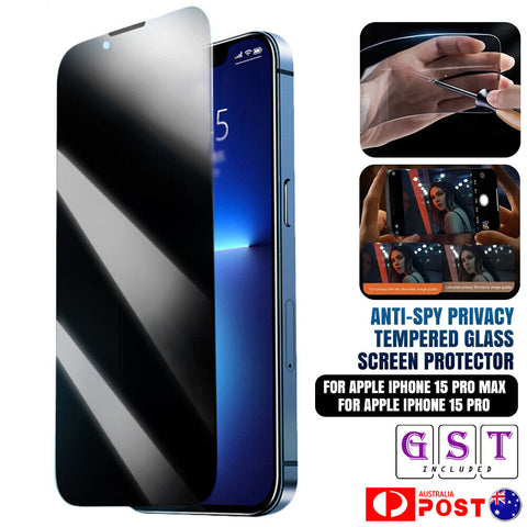 1/2x Privacy Tempered Glass Screen Protector FOR iPhone 15 Pro Max 15 Pro