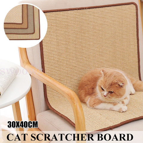 Cat Scratching Mat Scratcher Pad Board Natural Sisal Pet Cat Toys Sofa Protector