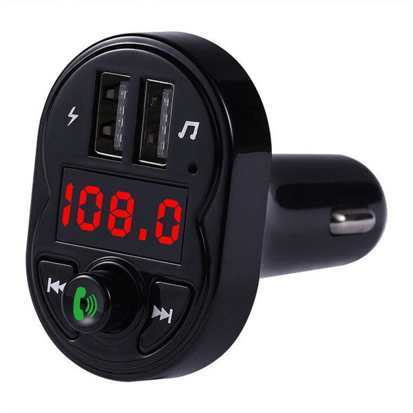 Bluetooth 5.0 FM Transmitter Car Kit Radio Adapter MP3 Player Dual USB Charger