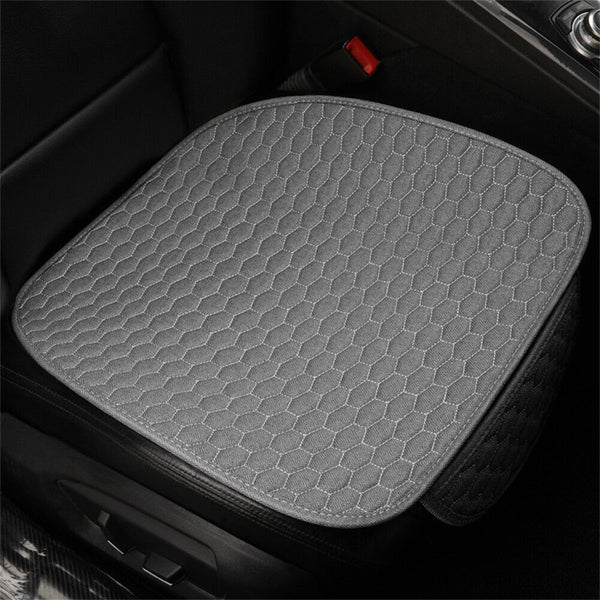 Universal Cotton Linen Car Seat Cushion Front Rear Seat Lined Pad Preotect Cover