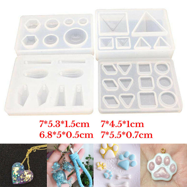 NEW Silicone Resin Moulds Mold Jewelry Earring Pendant Casting Craft DIY Kit Set