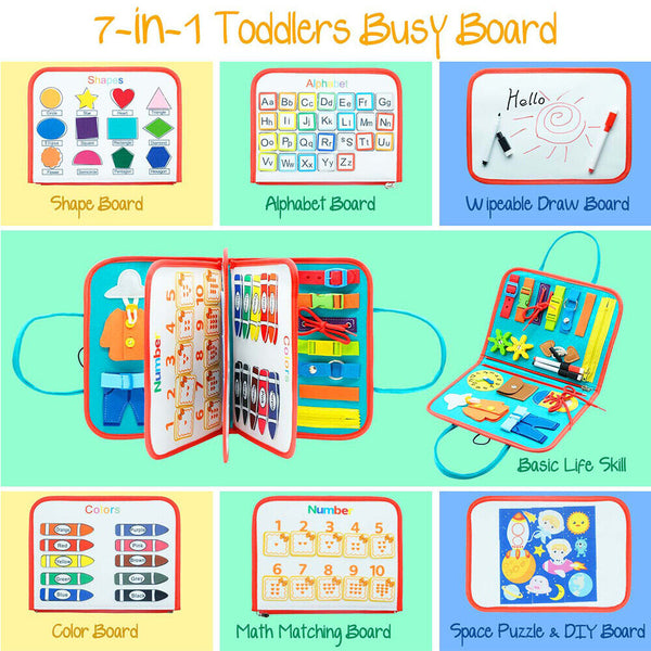 Toddler Montessori Busy Board Intelligence Learning Toys Sensory Board Baby Toy