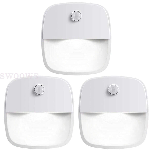 3 pack Durable Night Light Cordless Smart Closet Corridor Motion Sensor PIR