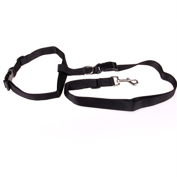 1/2x Adjustable Hands Free Leash Dog Lead W/ Waist Belt Jogging Walking Running