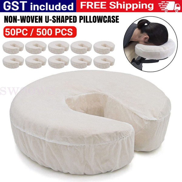 Up to 500pcs Disposable Massage Table Fitted Face Head Rest Cushion Circle Cover