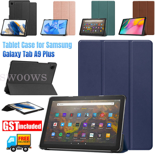 Tablet Leather Stand Smart Case Cover For Samsung Galaxy Tab A9 Plus S9 FE +