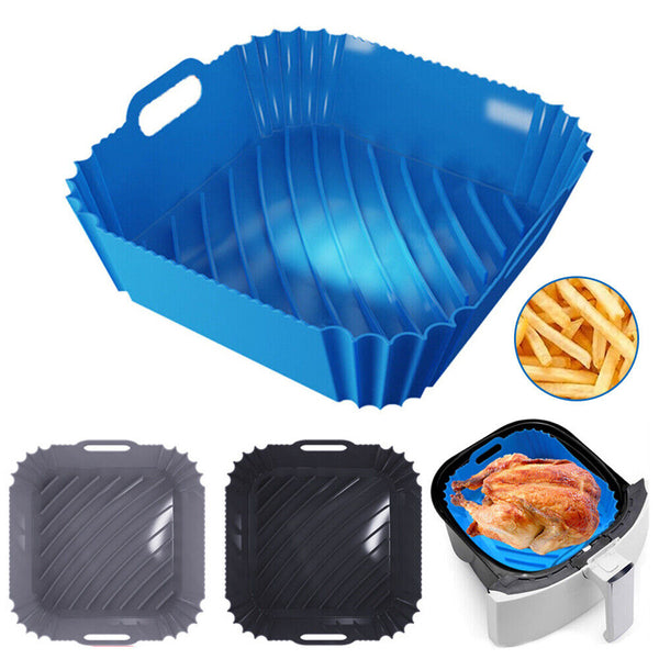 New Air Fryer Silicone Pot Air Fryer Basket Liner Non-Stick Reusable Baking Tray