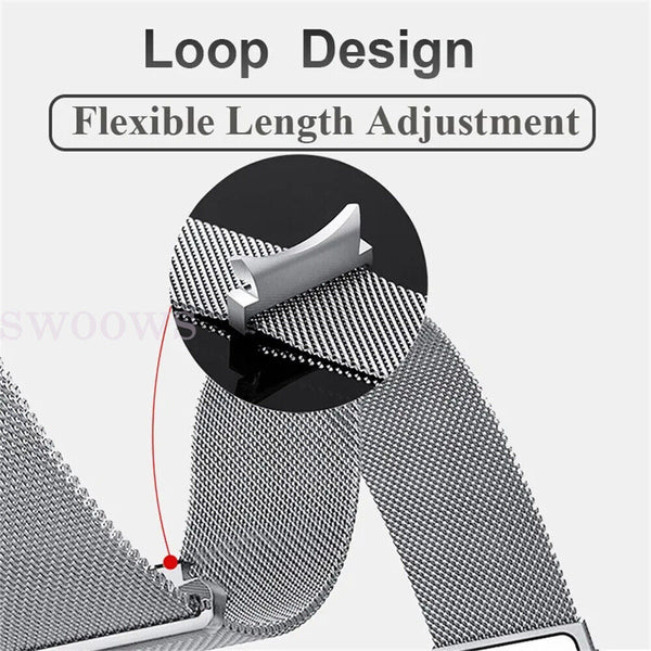 Stainless Steel Magnetic Band For Samsung Galaxy Watch 5 4 40/44/42/46mm Strap