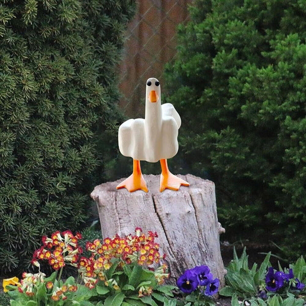 2024 Duck You Resin Duck Figurine Ornament Little Duck Figurine Yard Art Decor