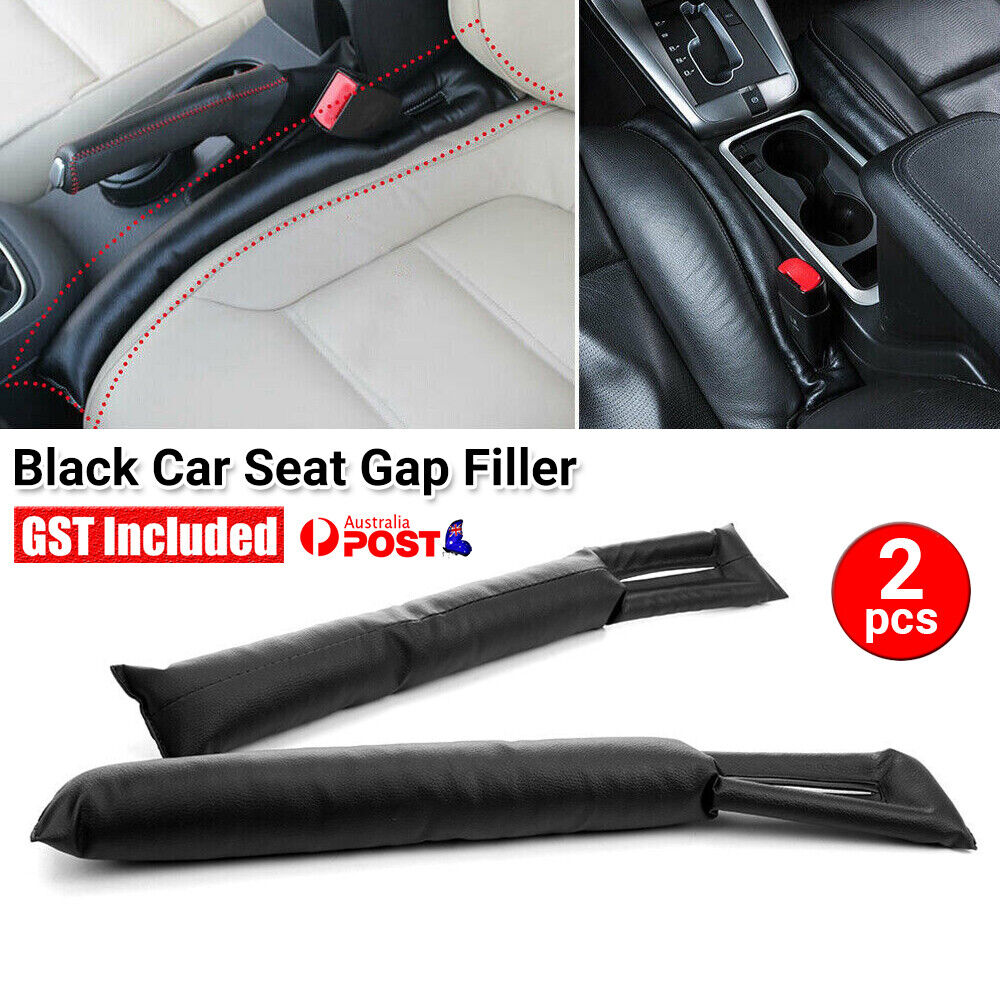 2Pcs Universal Auto Spacer Accessories Seat Gap Filler PU Leather Car Supply