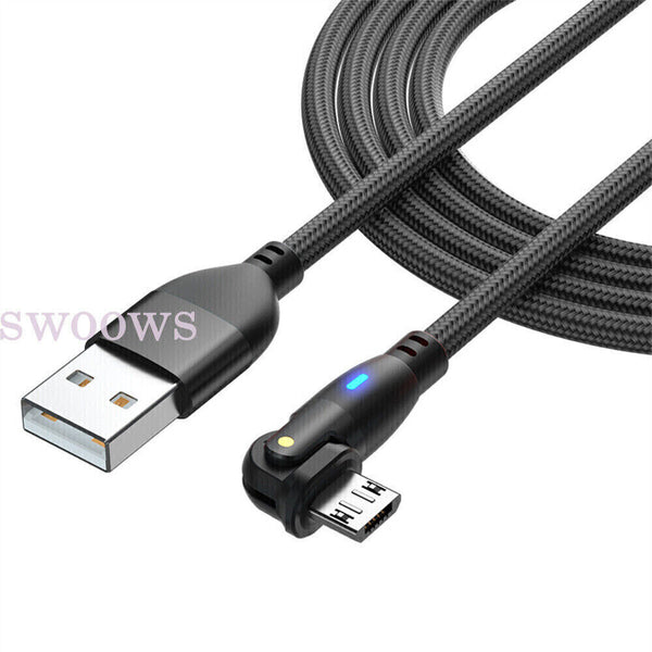 Charging Cable USB A To USB C/Micro USB For Samsung Data Charger Cord 2M 1M 0.5M