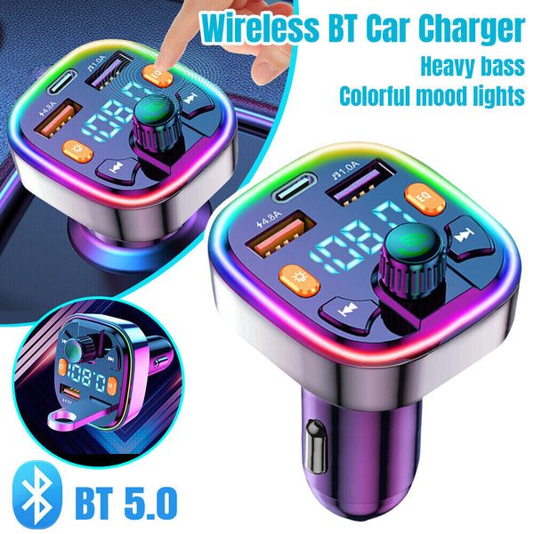 AU Wireless Bluetooth Car FM Transmitter Handsfree Kit MP3 Player AdapterCharger