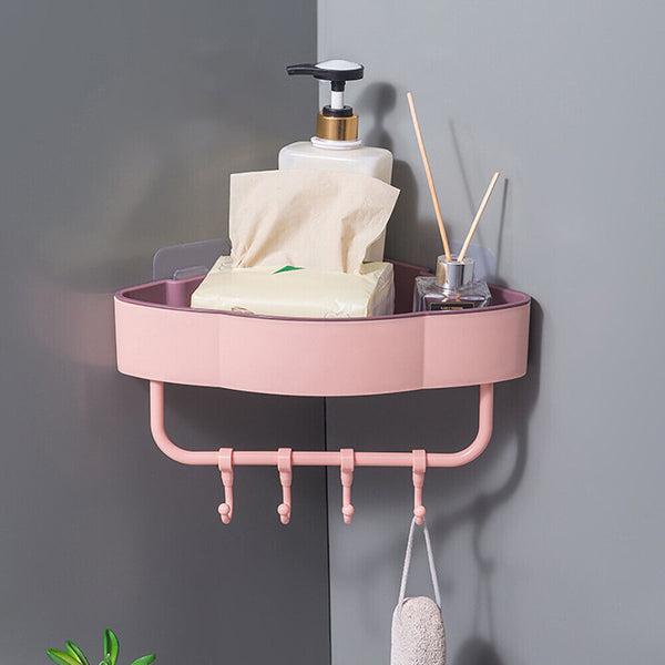 Caddy Rack Kitchen Corner Basket Wall Storage Shower Suction Shelf Bathroom NEW
