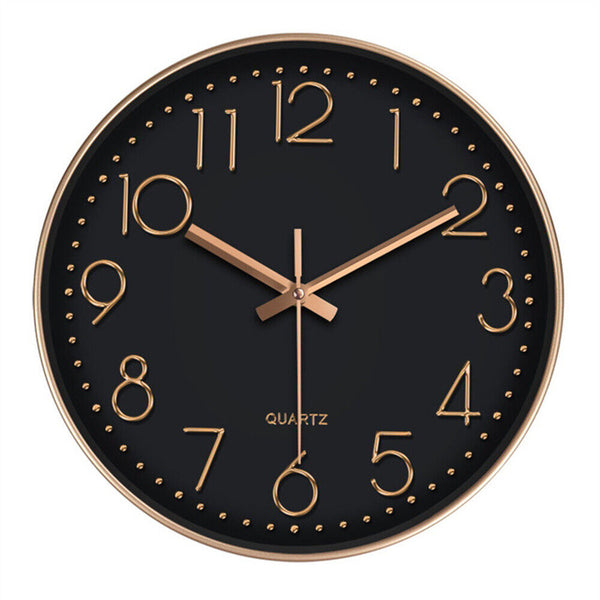 Wall Clock Quartz Round Square Wall Clock Silent Non-Ticking Battery Operated