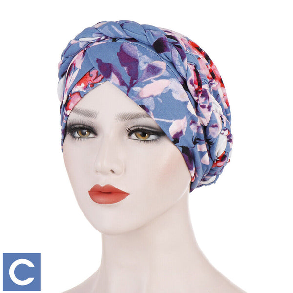 Women's Floral Chemo Cap Cancer Hat Muslim Hair Scarf Turban Hijab Head Wrap NEW