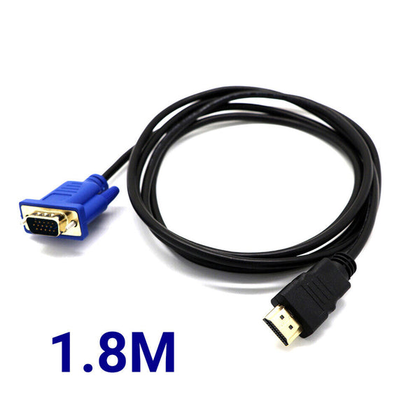 HDMI HD Cable Adapter to VGA Converter 1080P Monitor Male Lead 【see note】