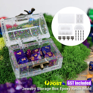 DIY Jewelry Storage Box Epoxy Resin Mold Dice Storage Box Silicone Mold